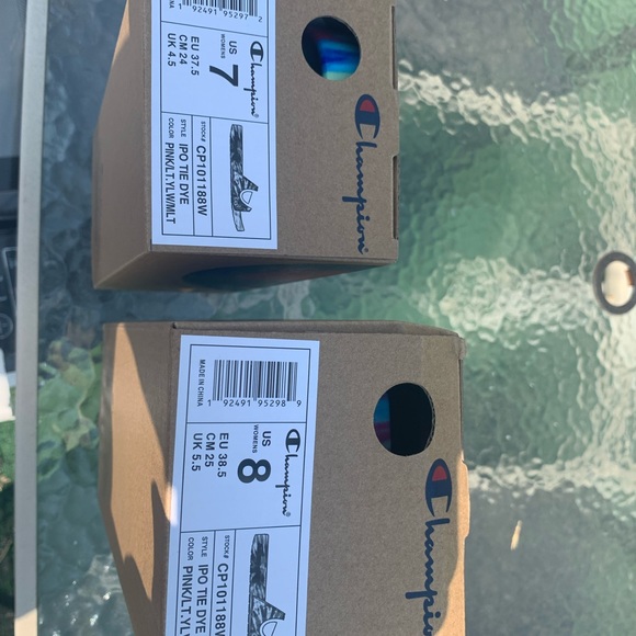 Champion IPO Tie-Dye Blue/Pink Women’s Slides - Picture 11 of 12